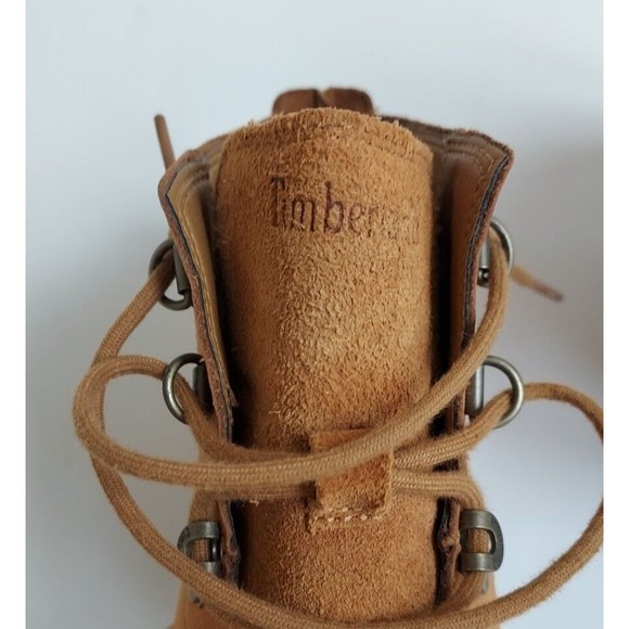 Ladies Timberland Nubuck Tan Glancy Laced Up Field Boots Size 6.5 Style A199F - Picture 7 of 10
